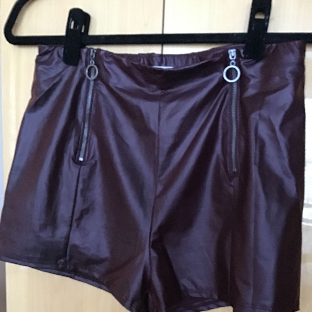 Pleather shorts